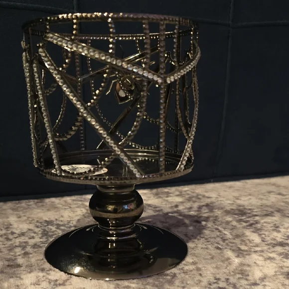 Bath & Body Works Silver and Black Spider Candle Holder - Picture 3 of 5
